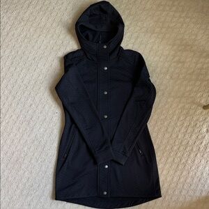 Women’s Black Hooded Long Jacket